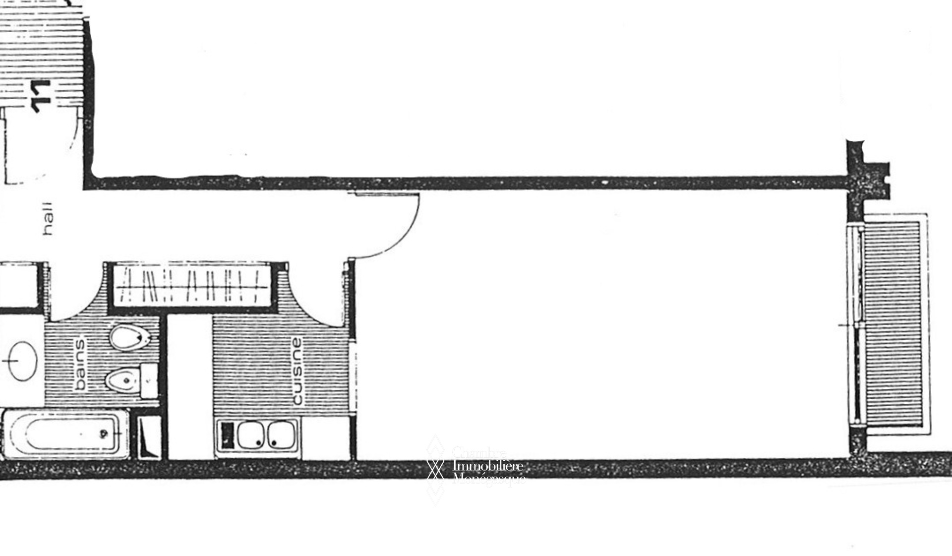 A louer ; CARRE D'OR - GRAND STUDIO EN BON ETAT ; Monaco