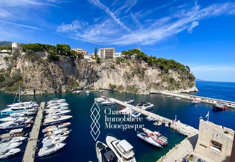 Fontvieille – Grand appartement familial avec terrasse, vue mer panoramique, deux parkings et cave