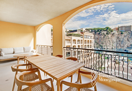 Family apartment in Fontvieille with a harbour view
