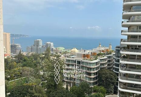 Magnifique 2 pièces au Carré d'or avec vue mer et jardin du Casino