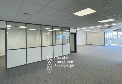 Les Industries – Grand bureau avec vue mer et open space – Fontvieille