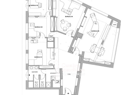 BOULEVARD D'ITALIE: large furnished office of 5 rooms for sale