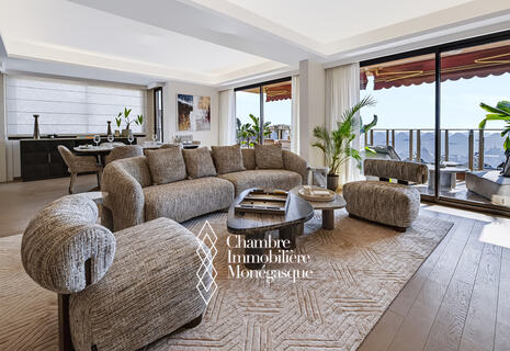 Vue mer et Casino – Appartement meublé, rénovation contemporaine au Riviera Palace