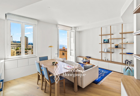 Renovated two-room apartment with a view to the sea