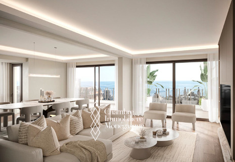 RIVIERA PALACE : 3 ROOMS - LUXURIOUS RENOVATION - TERRACE WITH SEA VIEW