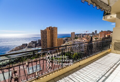 LE CONTINENTAL: Elegant renovated two-room apartment with panoramic sea views