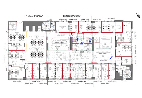 Fontvieille - large office space for conversion, with storage an