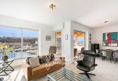 Location Exclusivité 4 pièces familial avec vue panoramique sur le Port de Monaco