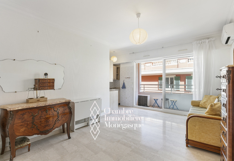 Monaco Condamine Studio for rent with balcony and parking