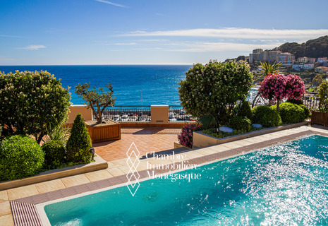 Fontvieille: Appartement d’exception avec terrasse et piscine privative face à la mer