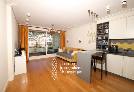 Pretty 2 room apartment renovated with parking and cellar in the heart of Fontvieille