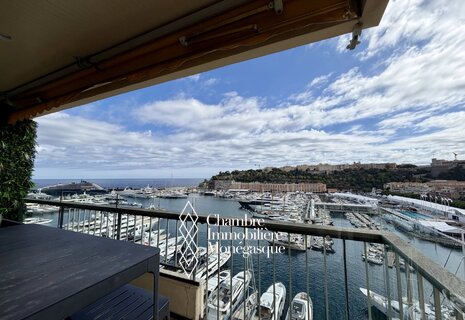 Two bedroom apartment with panoramic view over Port Hercule and