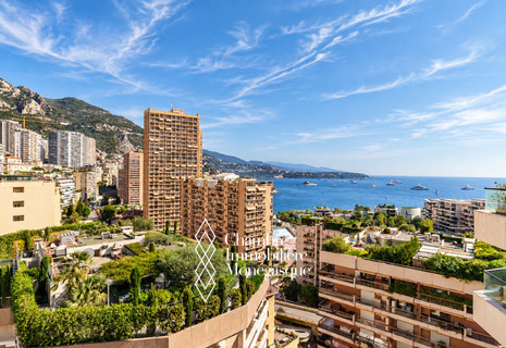 Elegante appartamento ristrutturato con una camera da letto e terrazza con vista sul mare nel Carré d'Or