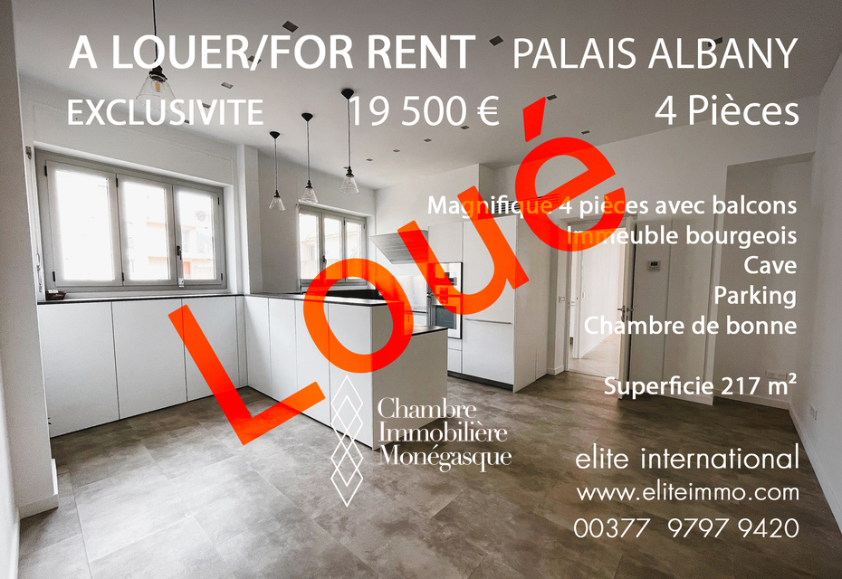 Monte Carlo: large family apartment in bourgeois building
