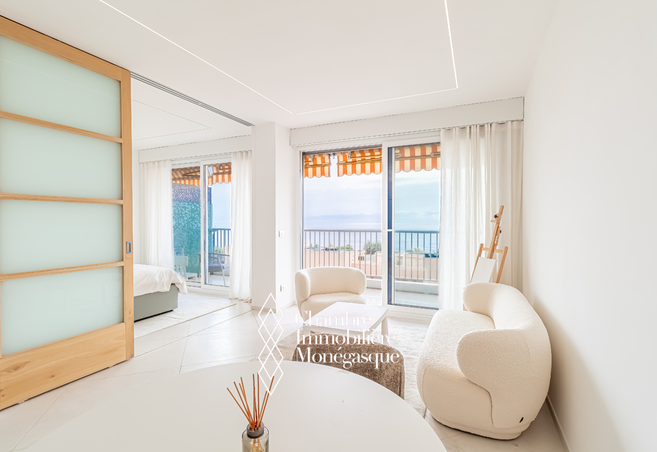 Élégant 2 pièces rénové avec vue mer